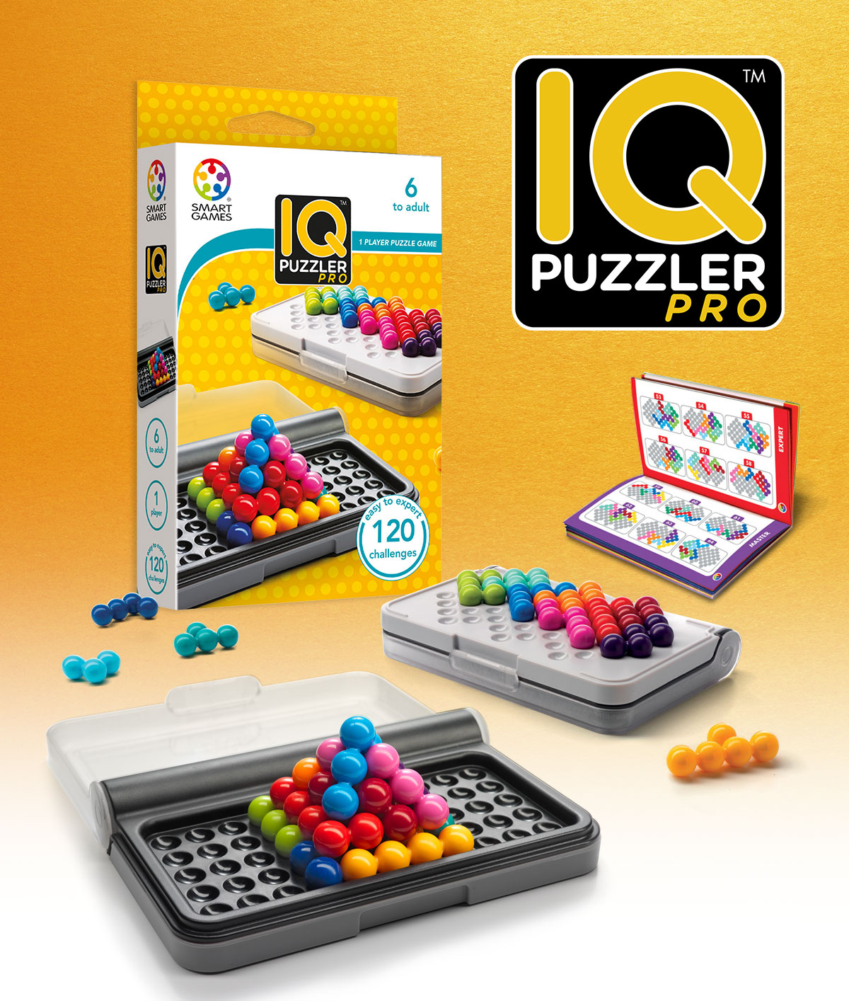 🇲🇾Ready Stock Smart Games IQ Fit IQ Puzzler Pro Intelligence Pyramid  Magic Bead Children Montessori Puzzle Toys